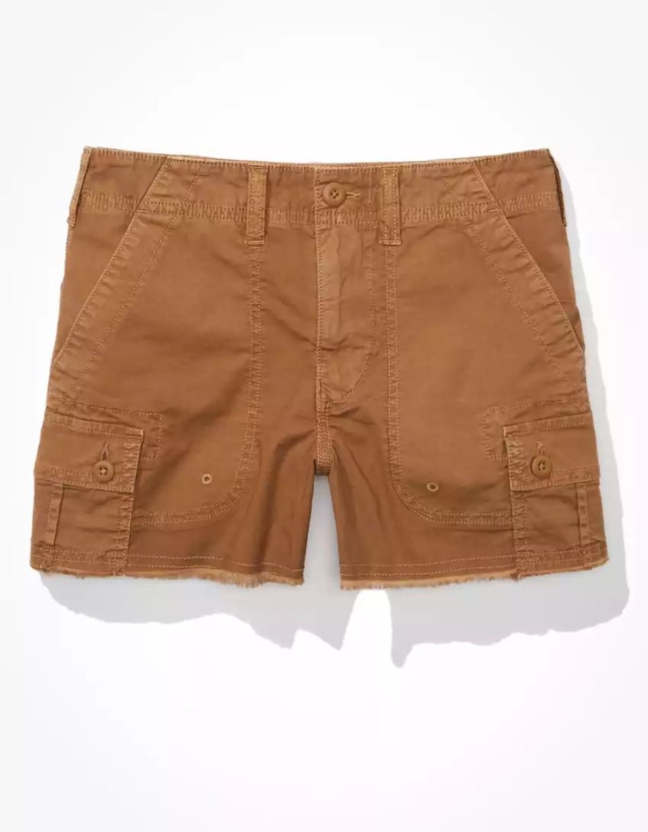 Shorts American Eagle AE Snappy Stretch '90s Boyfriend Cargo Marron Femme | WSX-36598871